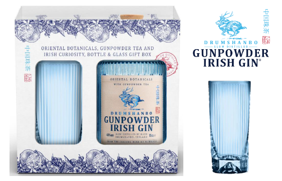 Drumshanbo Gin Set with two glasses