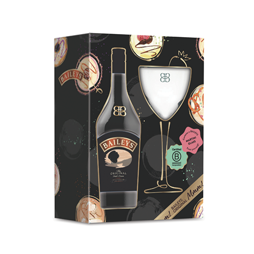 Bailey's Irish cream gift set with coupe glass