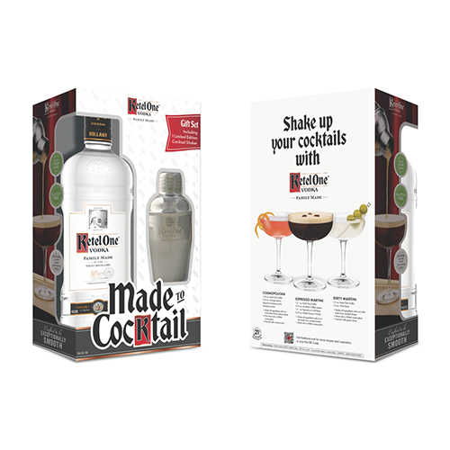 Ketel One Vodka Gift set with silver shaker