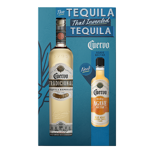 Jose Cuervo Tequila Reposado gift set with smokey agave nectar