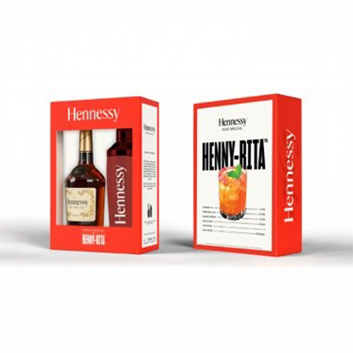 Hennessy Henny-Rita Gift set with red metal shaker