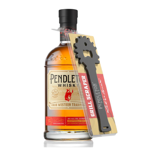 Pendleton Whisky gift set with branded grill scraper