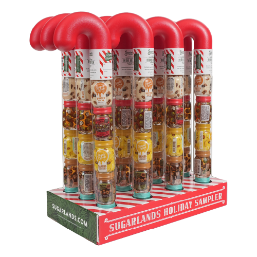 Sugarlands Moonshine Candy Canes with a variety of mini 50ml bottles inside.