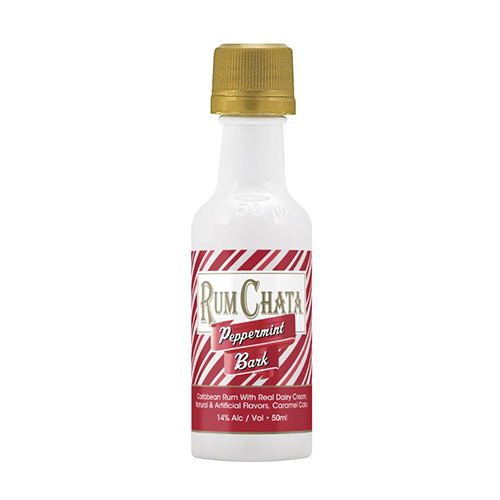 50 mL bottle of RumChata Peppermint Bark