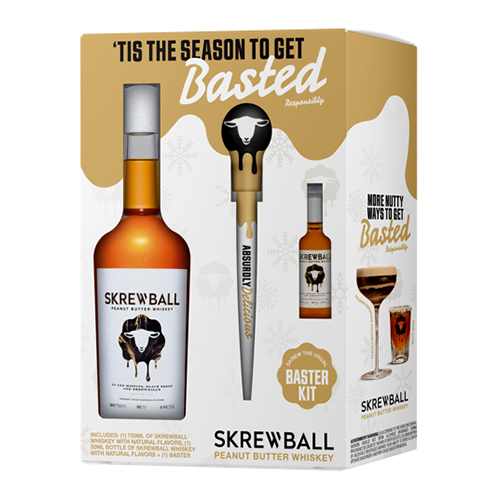 Skrewball Peanut Butter Whiskey Gift set with Baster
