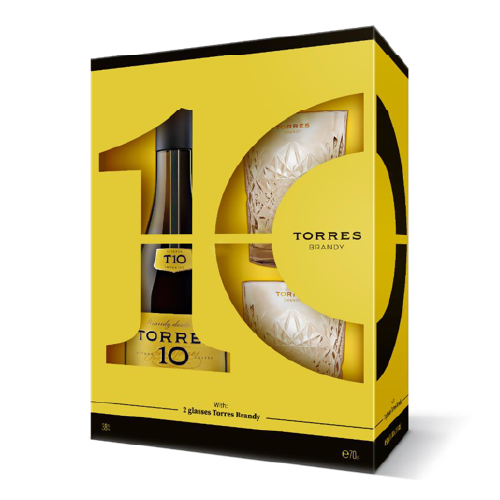 Torres 10 Imperial Brandy gift set.
