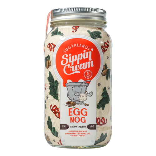 Sugarlands Shine Appalachian Eggnog Moonshine jar.