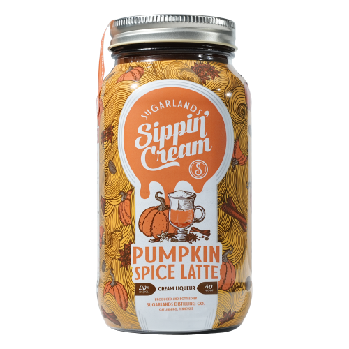 Sugarlands Shine Pumpkin Spice Latte Moonshine jar.